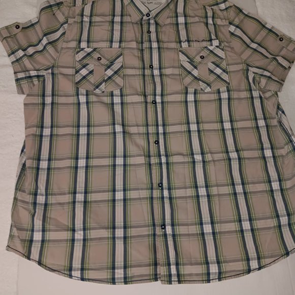 I JEANS by BUFFALO MEN'S SHORT SLEEVE BUTTON DOWN SHIRT - Picture 5 of 8